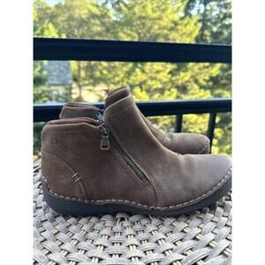 Josef Seibel Leather Booties In Warm Brown Size: 38 US 7 Comfort Leather Walking